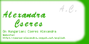 alexandra cseres business card